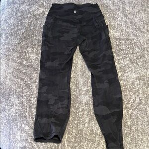 Lululemon Athletica Black Camo Leggings